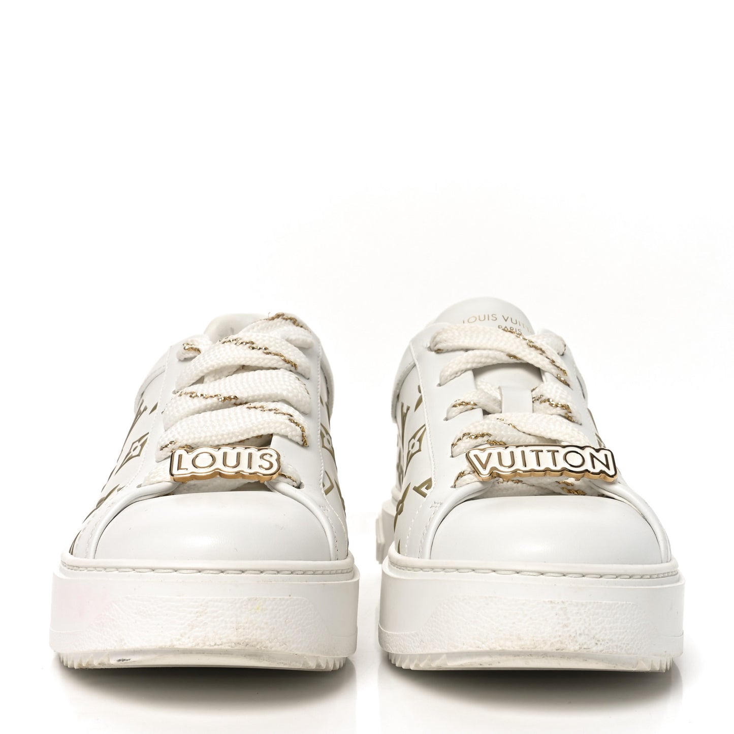 Monogram Time Out Sneakers 39 Gold