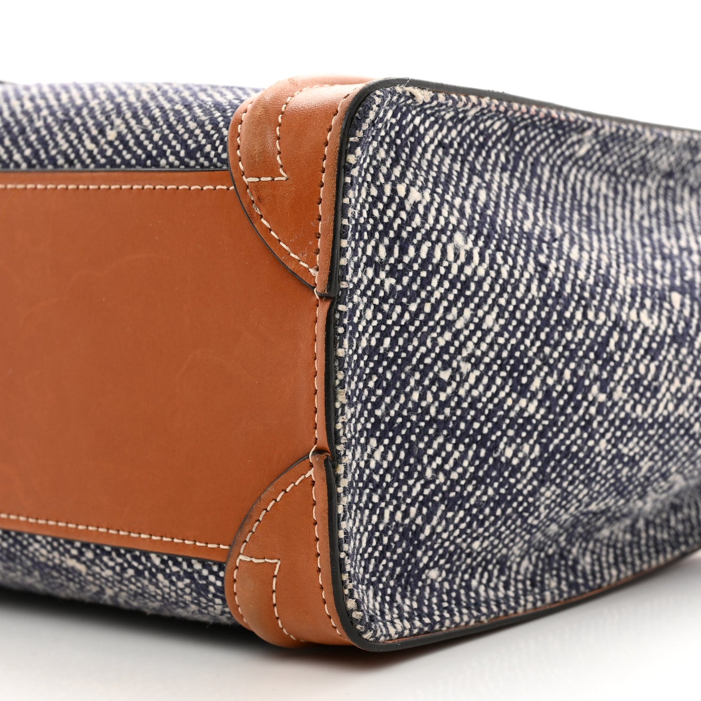 Smooth Calfskin Tweed Nano Luggage Tan