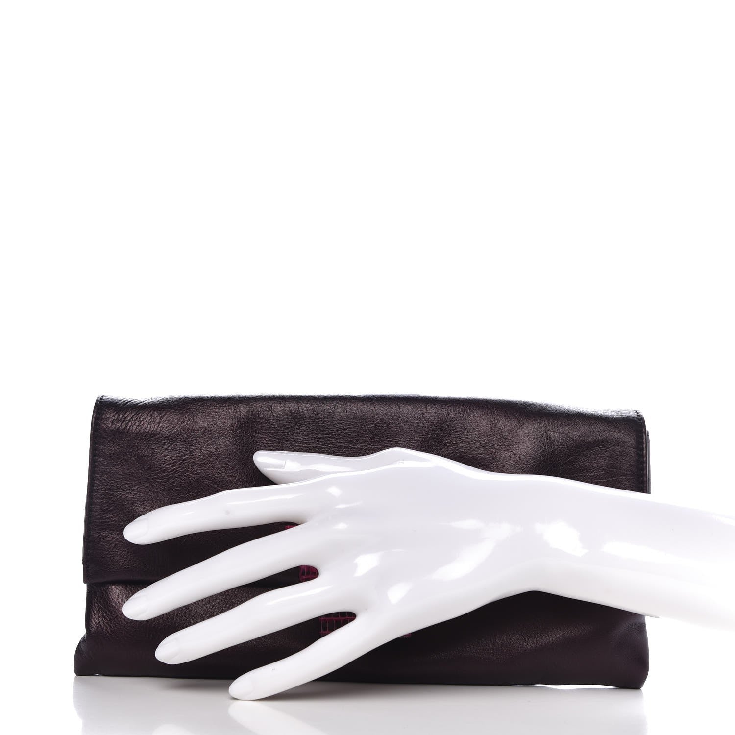 Prada Nappa Python Clutch Purple 2 of 9