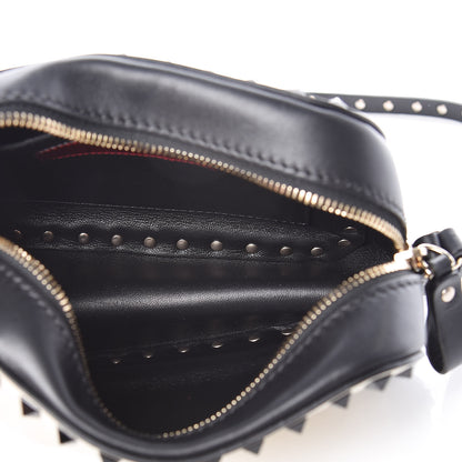 Valentino Garavani Calfskin Rockstud Camera Crossbody Bag Ivory Black 5 of 11