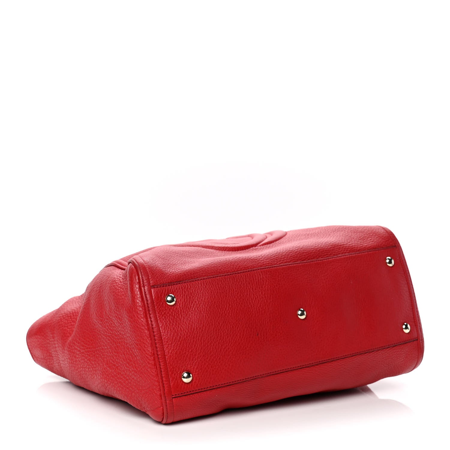 Gucci Pebbled Calfskin Medium Soho Shoulder Bag Red 3 of 7