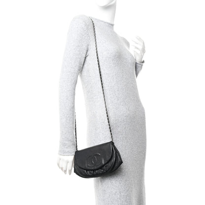 Chanel Caviar Half Moon Wallet On Chain WOC Black 2 of 11