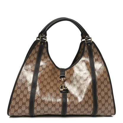 Gucci Crystal Monogram Dollar Calfskin Medium Joy Shoulder Bag Beige Ebony Testa di Moro 1 of 10