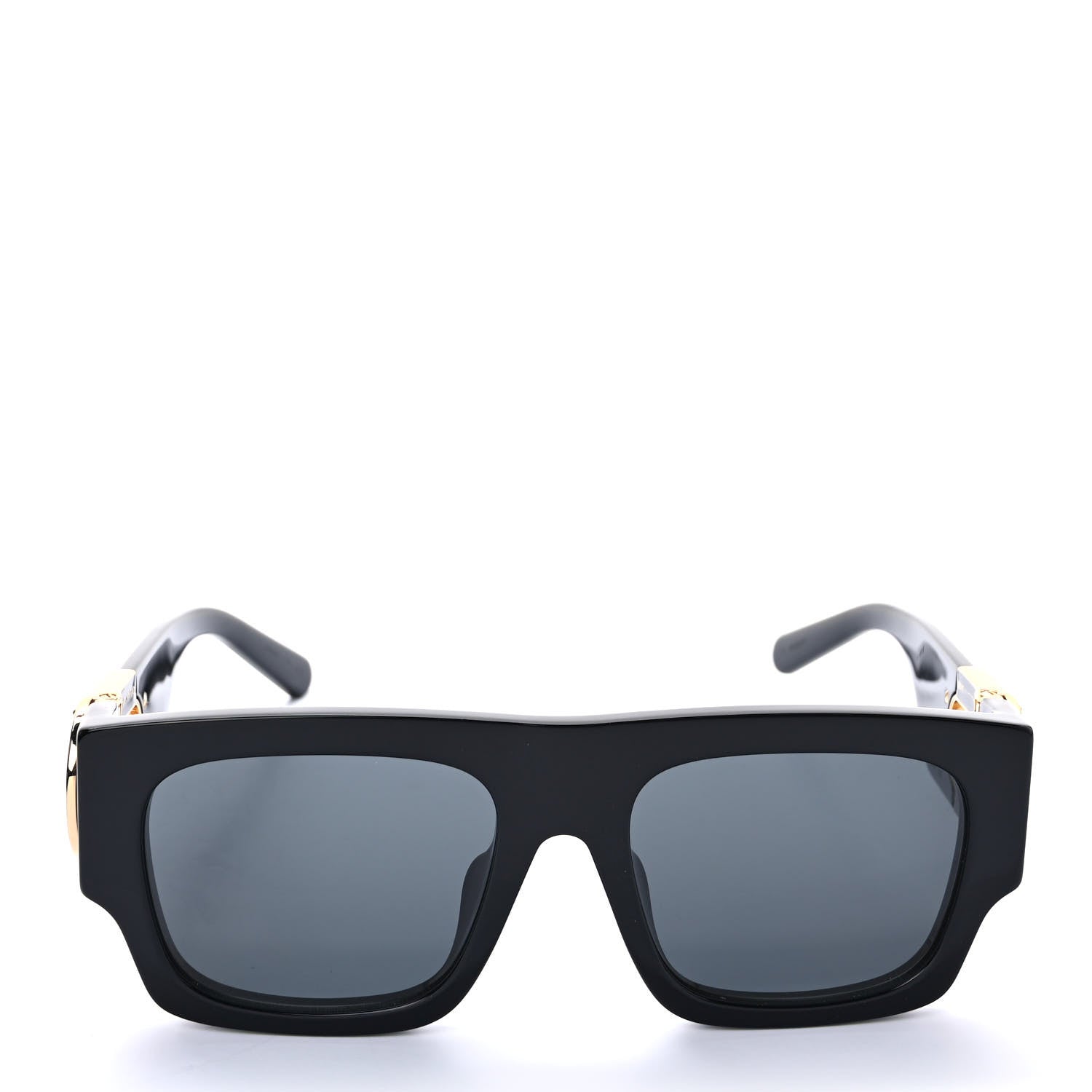 Louis Vuitton Acetate LV Link Square Sunglasses Z1478E Black 2 of 7