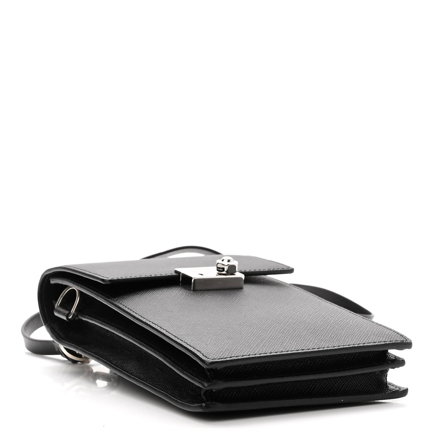Prada Saffiano Lock Bag Black 3 of 8