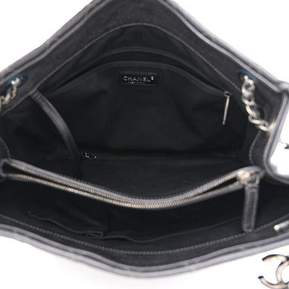 Chanel Iridescent Caviar Quilted Tall Chic Shopping Tote Argent 5 of 10