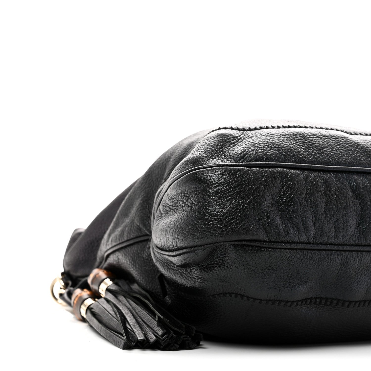 Gucci Pebbled Calfskin Medium New Jackie Shoulder Bag Black 9 of 10