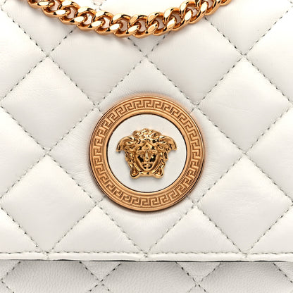 Versace Nappa Quilted Small Medusa Chain Crossbody White 7 of 9