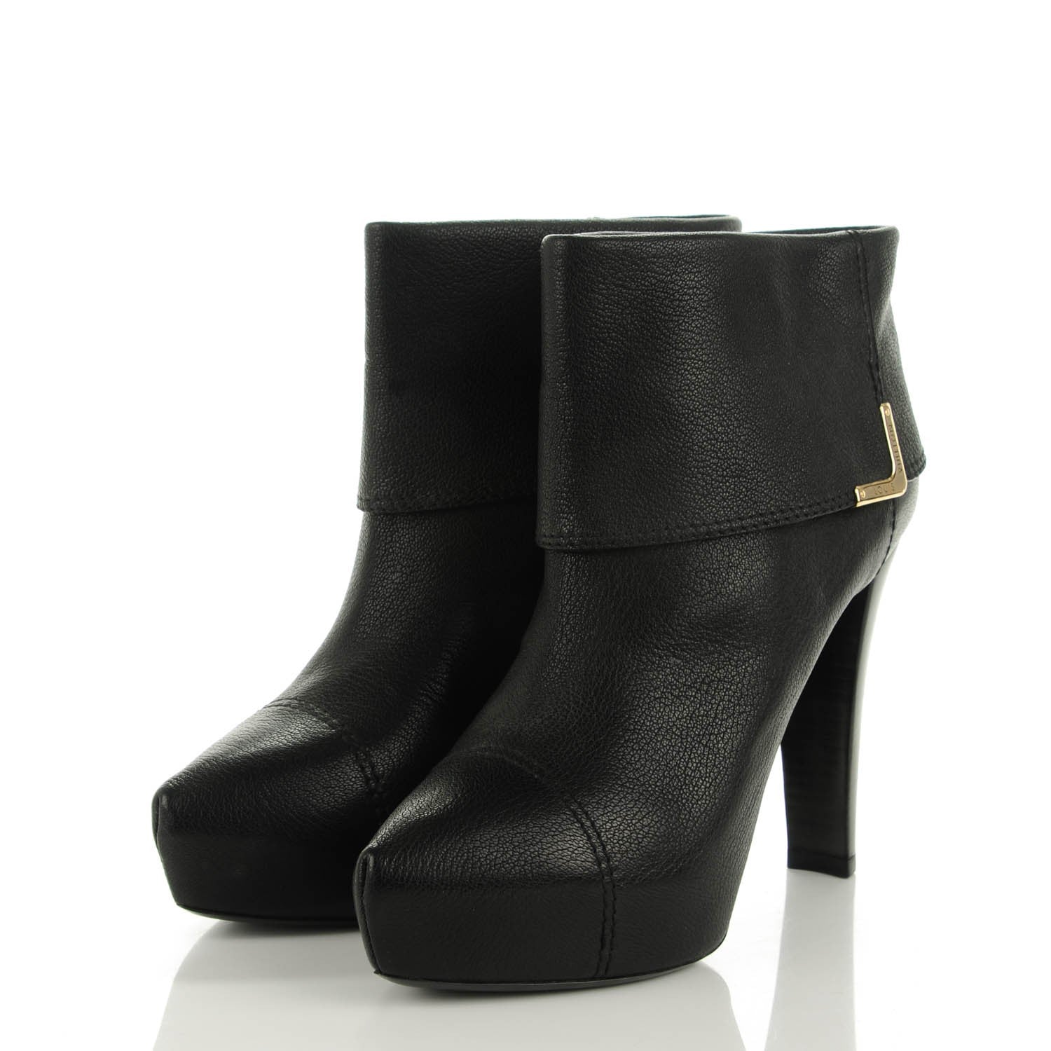 Louis Vuitton Grained Goatskin Queen Ankle Boots 40 Black 3 of 8