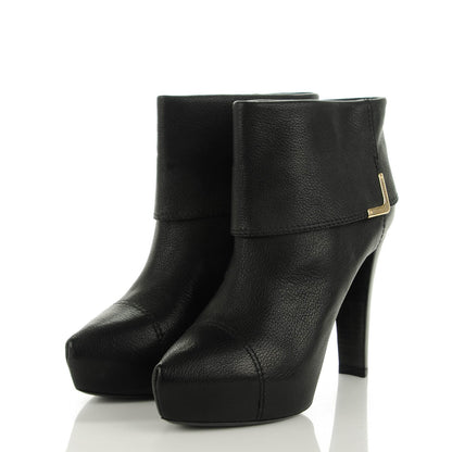 Louis Vuitton Grained Goatskin Queen Ankle Boots 40 Black 3 of 8