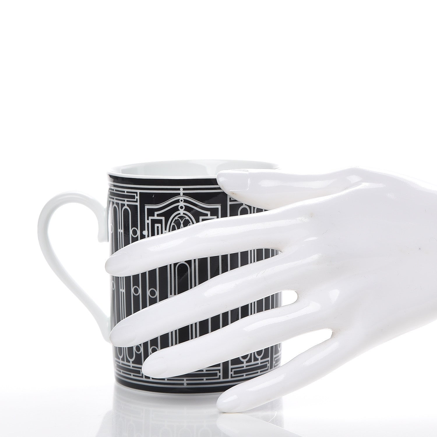 Hermes Porcelain H Deco Mug N°2 Black 2 of 6