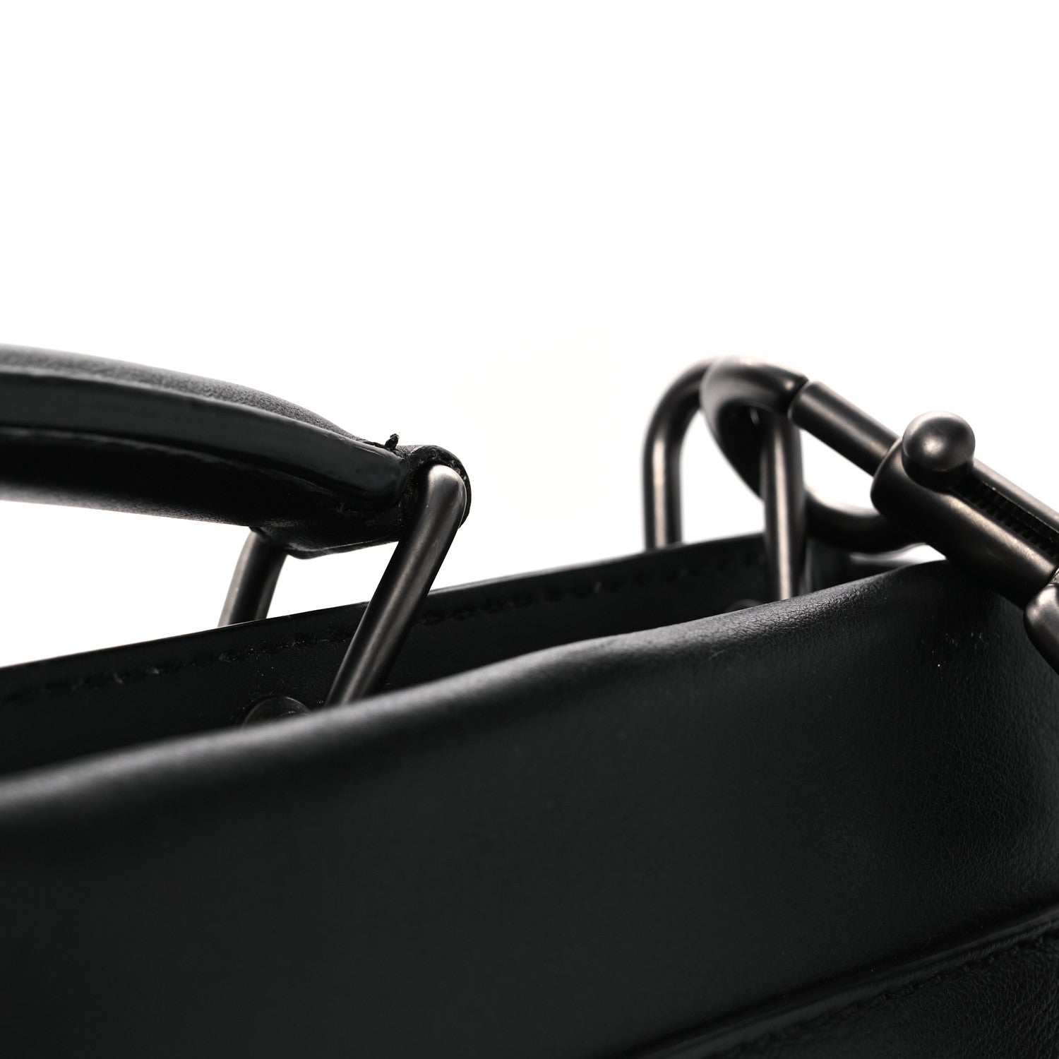Fendi Vitello Grace FF 1974 Embossed Large Peekaboo Iconic Fit Satchel Black 11 of 12