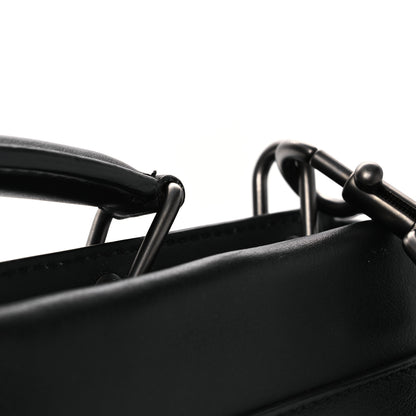 Fendi Vitello Grace FF 1974 Embossed Large Peekaboo Iconic Fit Satchel Black 11 of 12