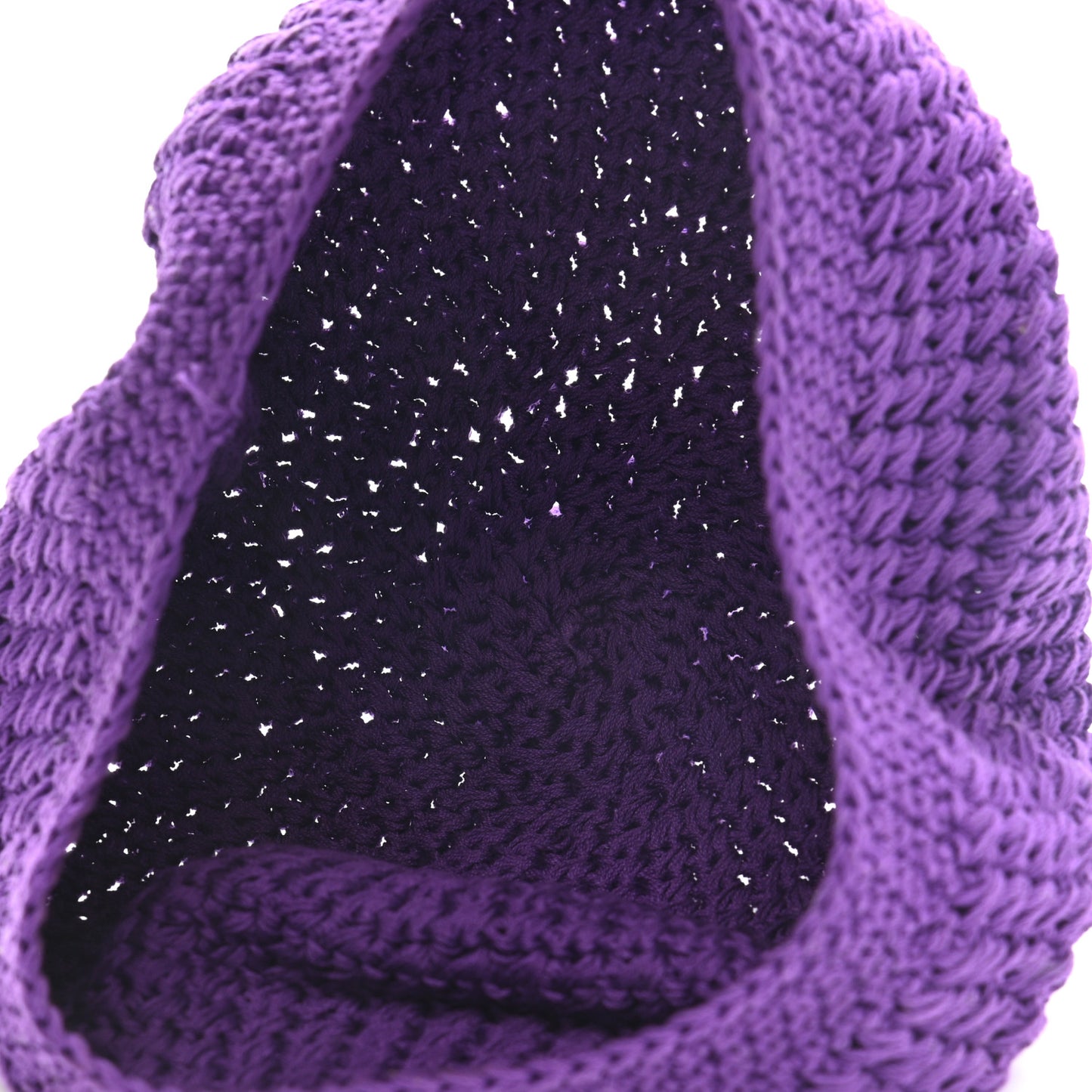 Cotton Clodette Tricot Knit Beret Hat M Purple