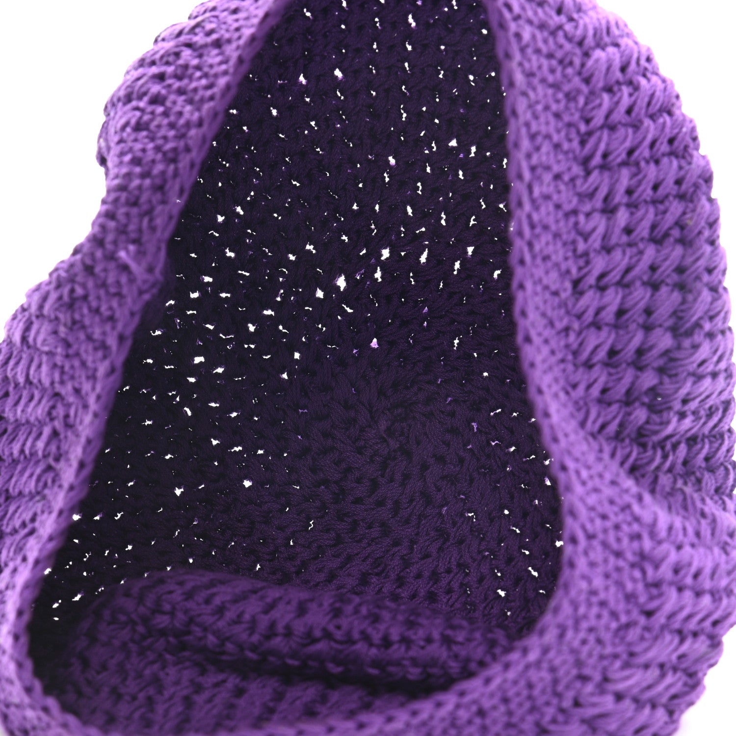 Gucci Cotton Clodette Tricot Knit Beret Hat M Purple 7 of 10