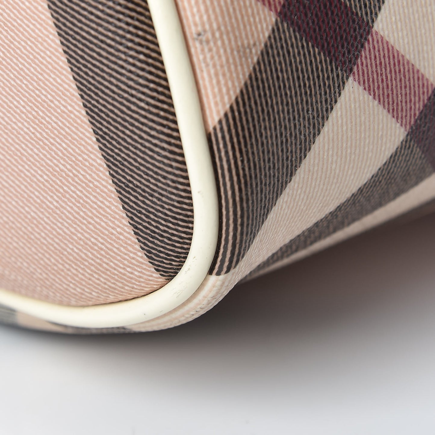 Supernova Check Patent Mini Chester Bowling Bag White