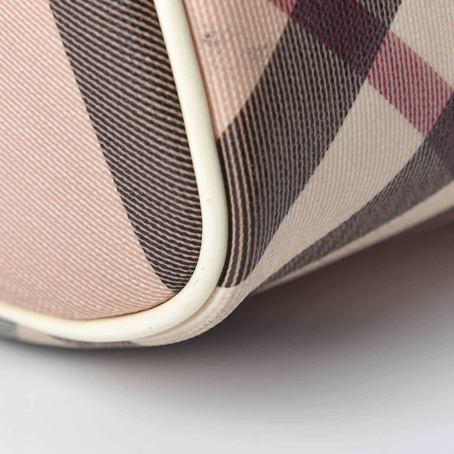 Burberry Supernova Check Patent Mini Chester Bowling Bag White 12 of 15