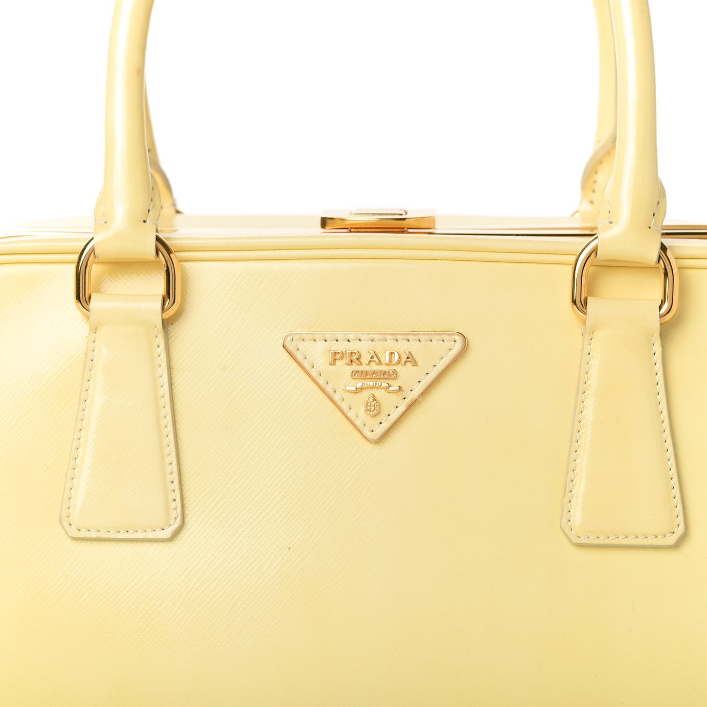 Saffiano Vernice Pyramid Bag White