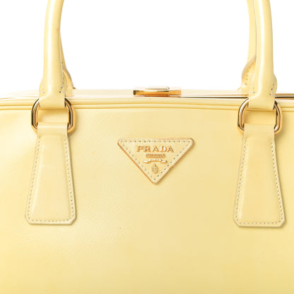 Prada Saffiano Vernice Pyramid Bag White 11 of 15
