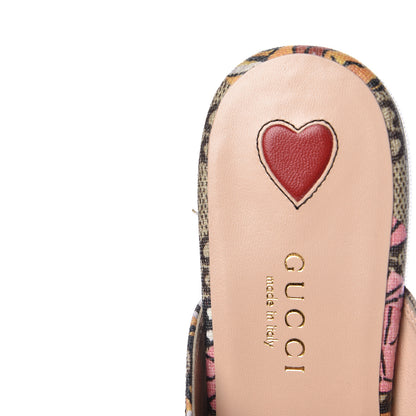 Gucci GG Supreme Monogram Bengal Womens Princetown Slippers 34 Beige Crop Pink 9 of 9