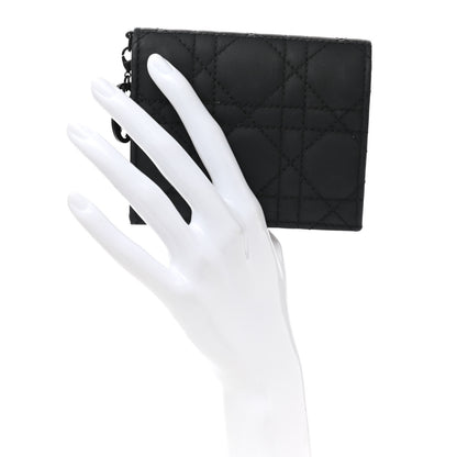 Christian Dior Ultra Matte Calfskin Mini Lady Dior Wallet Black 2 of 8
