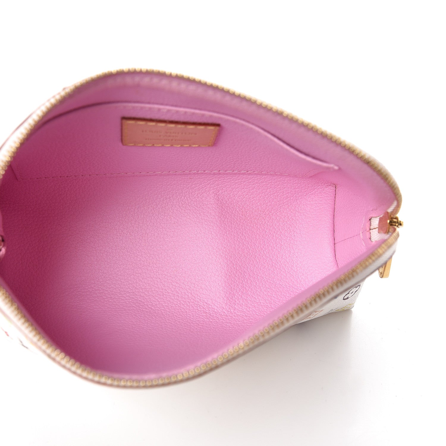 Louis Vuitton Monogram Multicolor Cosmetic Pouch White Litchi 5 of 7