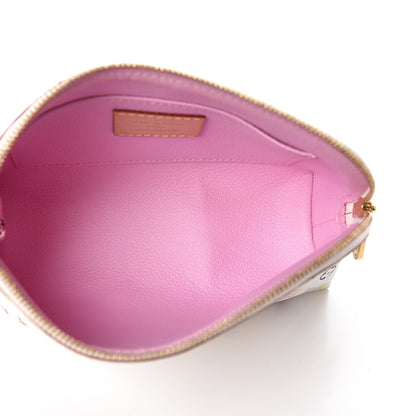Louis Vuitton Monogram Multicolor Cosmetic Pouch White Litchi 5 of 7