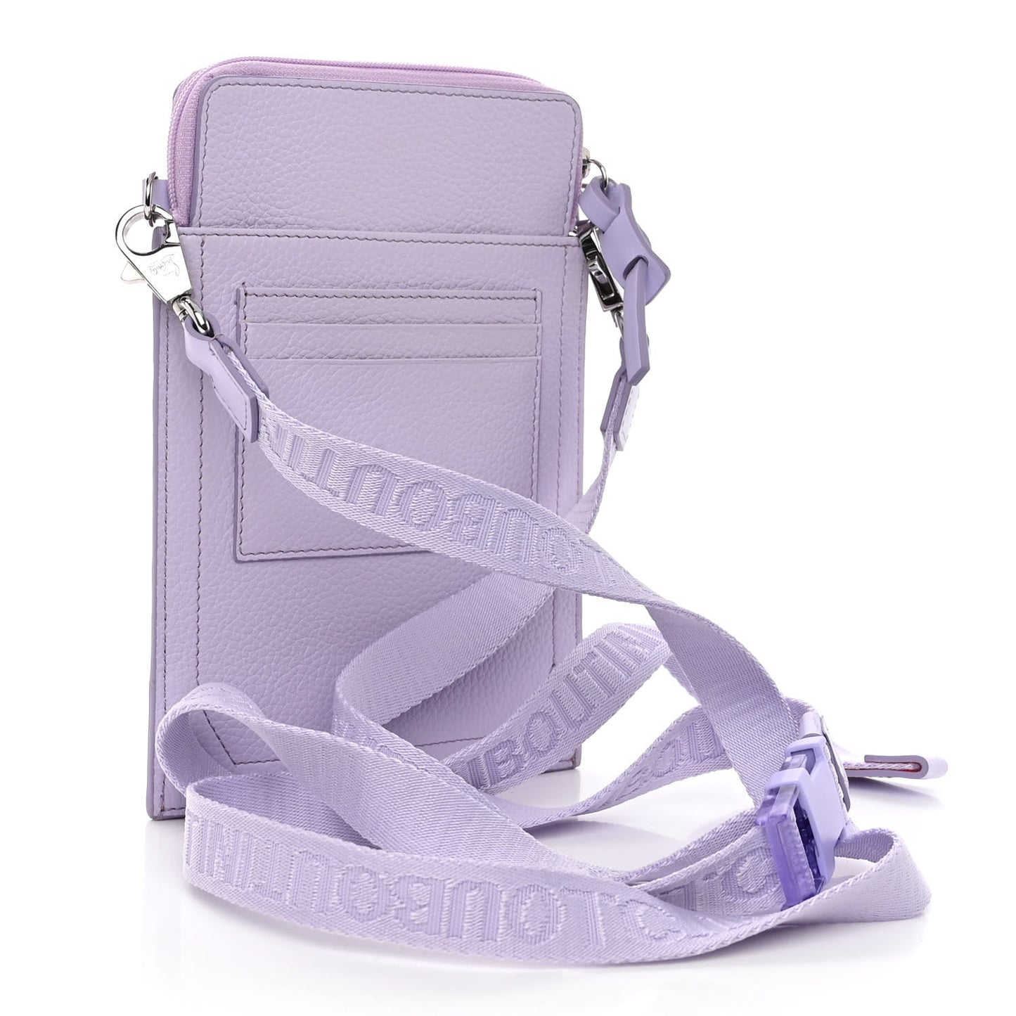 Empire Calfskin Spikes Fluorescent Loubilab Clutch Lilac