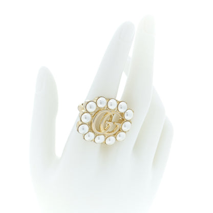 Gucci Pearl Double G Ring M Gold 2 of 6