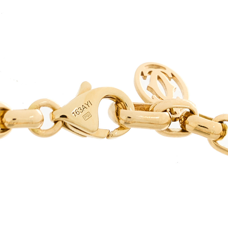 18K Pink Yellow White Gold Trinity Cushion Shaped Bracelet