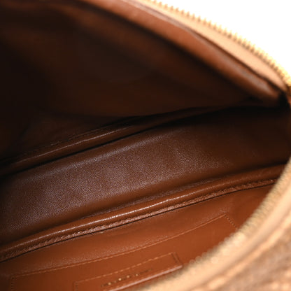 Saint Laurent Raffia Calfskin Round Camera Bag Golden Ecru Brick 5 of 10