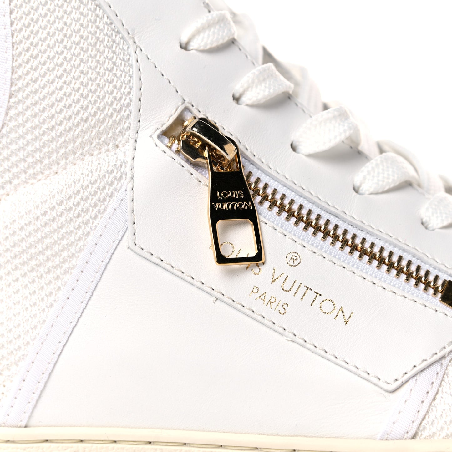 Monogram Calfskin Rivoli High Top Sneakers 7.5 White