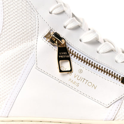 Louis Vuitton Monogram Calfskin Rivoli High Top Sneakers 7.5 White 9 of 9