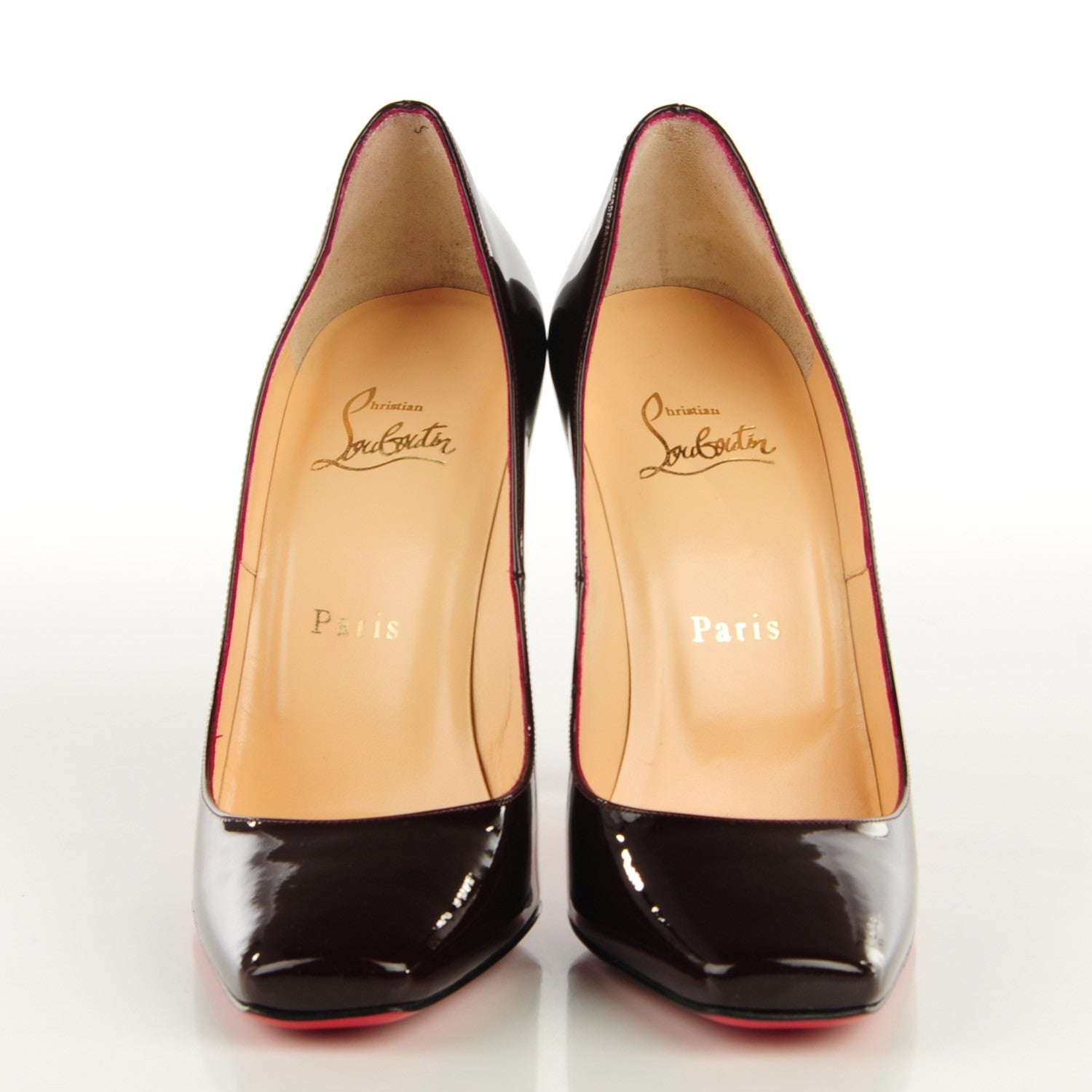Christian Louboutin Patent Particule 100 Pumps 38 Plum 2 of 6