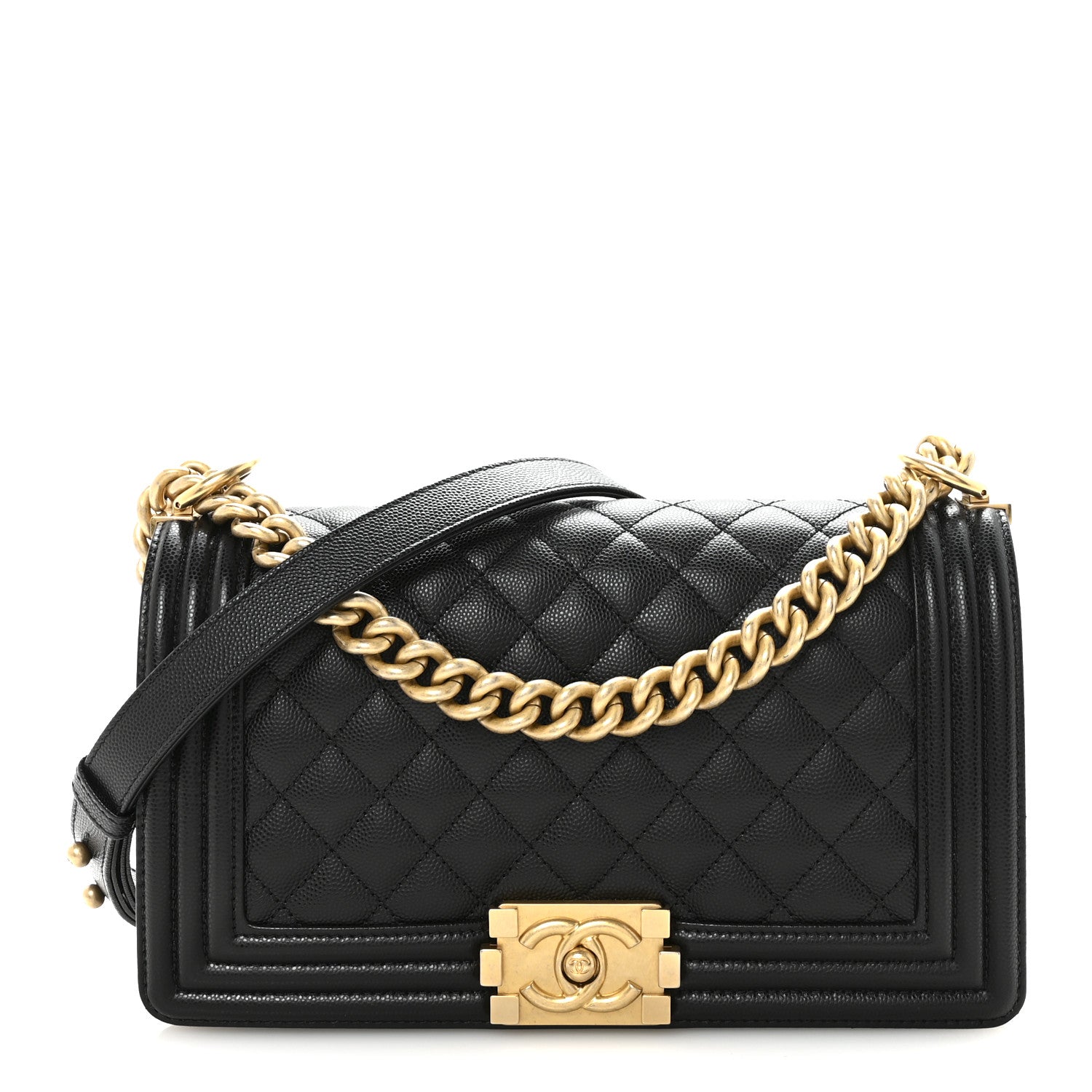 Chanel Caviar Quilted Medium Boy Flap Black 1 of 10