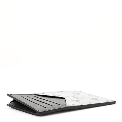 Louis Vuitton Metallic Taigarama Coin Card Holder Gunmetal Grey Black 4 of 6