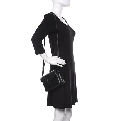 Saint Laurent Calfskin Y Quilted Monogram Toy Loulou Crossbody Bag Black 2 of 10