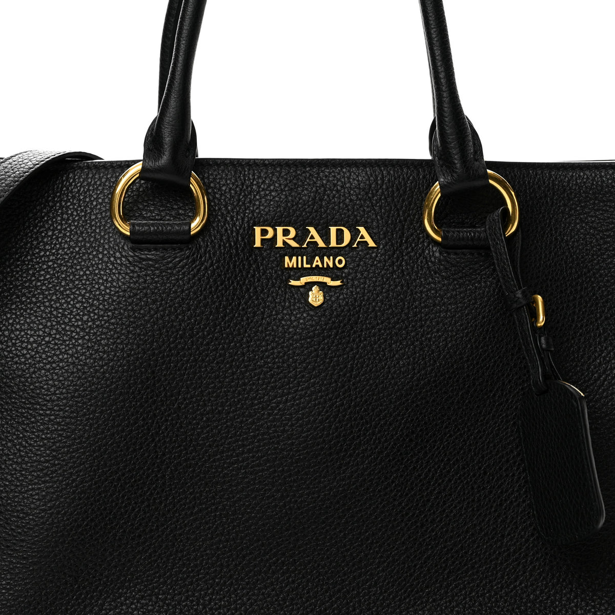 Vitello Daino Shopping Tote Black