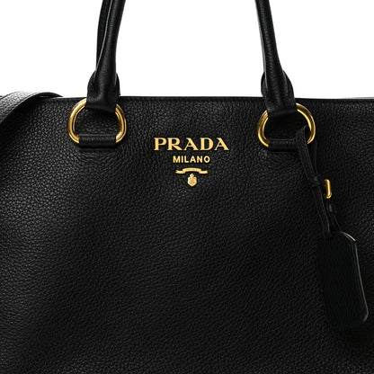 Prada Vitello Daino Shopping Tote Black 8 of 11