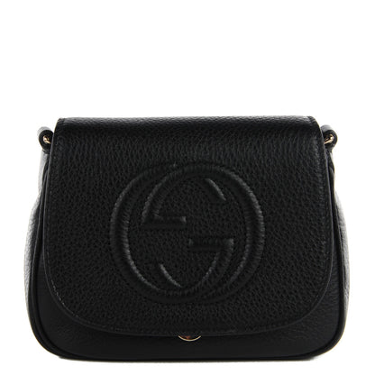 Gucci Pebbled Calfskin Small Soho Flap Crossbody Black 1 of 7