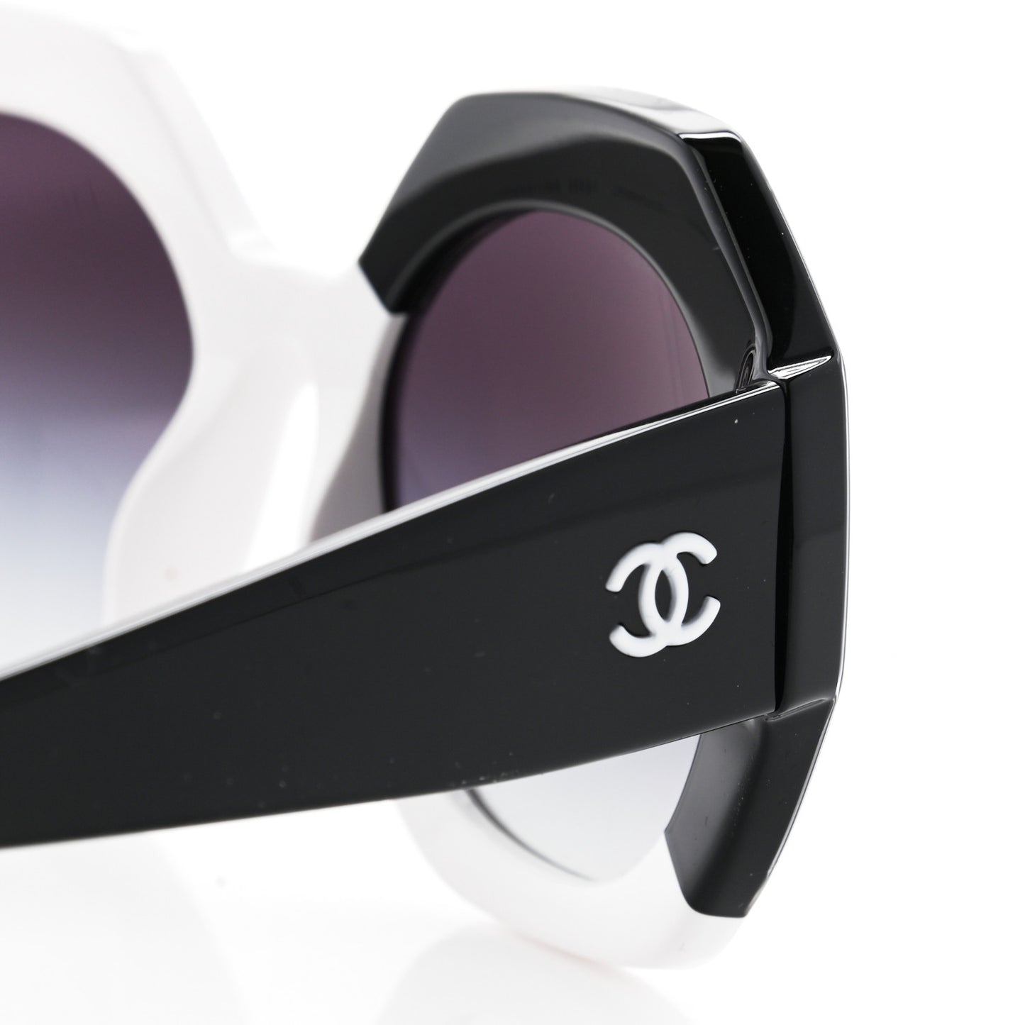 Acetate CC Sunglasses 9080-A White Black