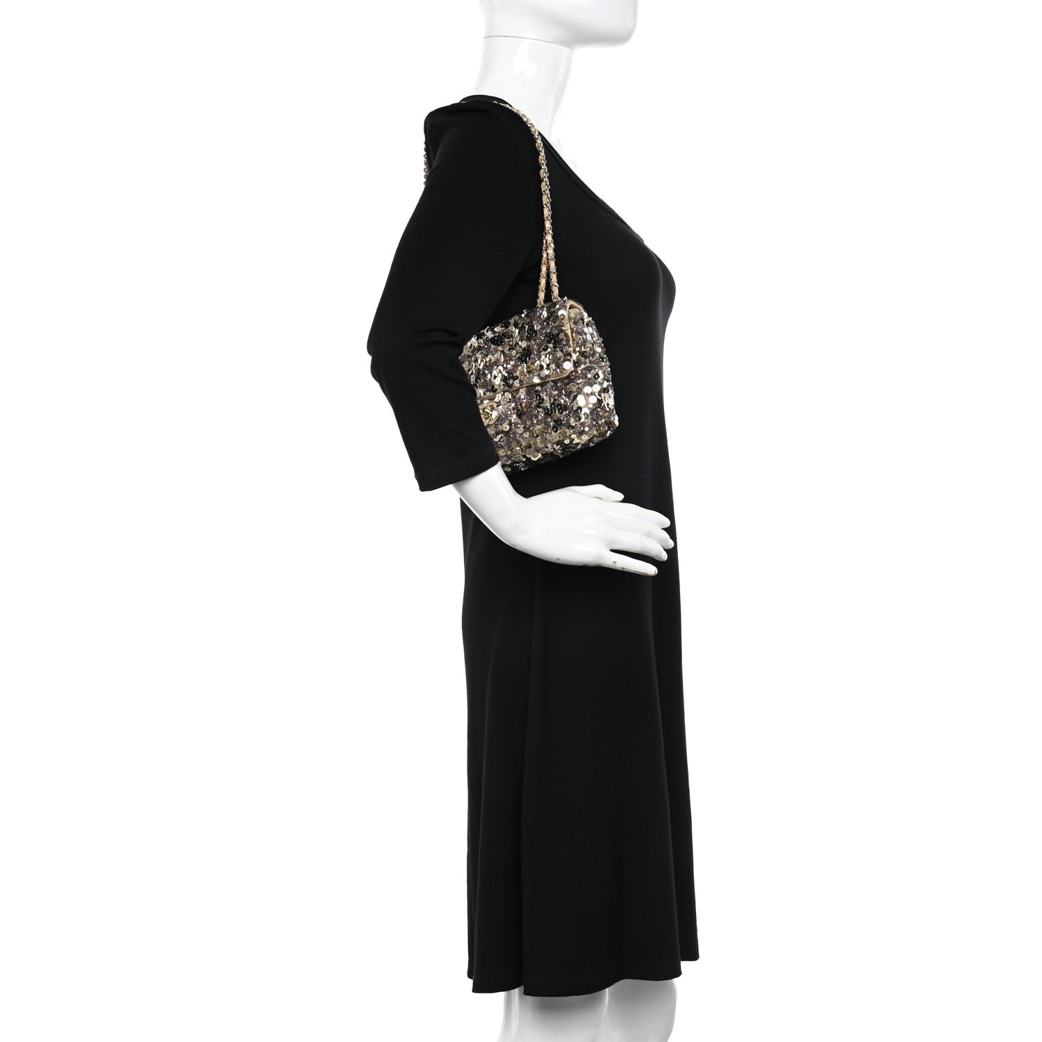 Chanel Sequin Lambskin Mini Flap Gold 2 of 10