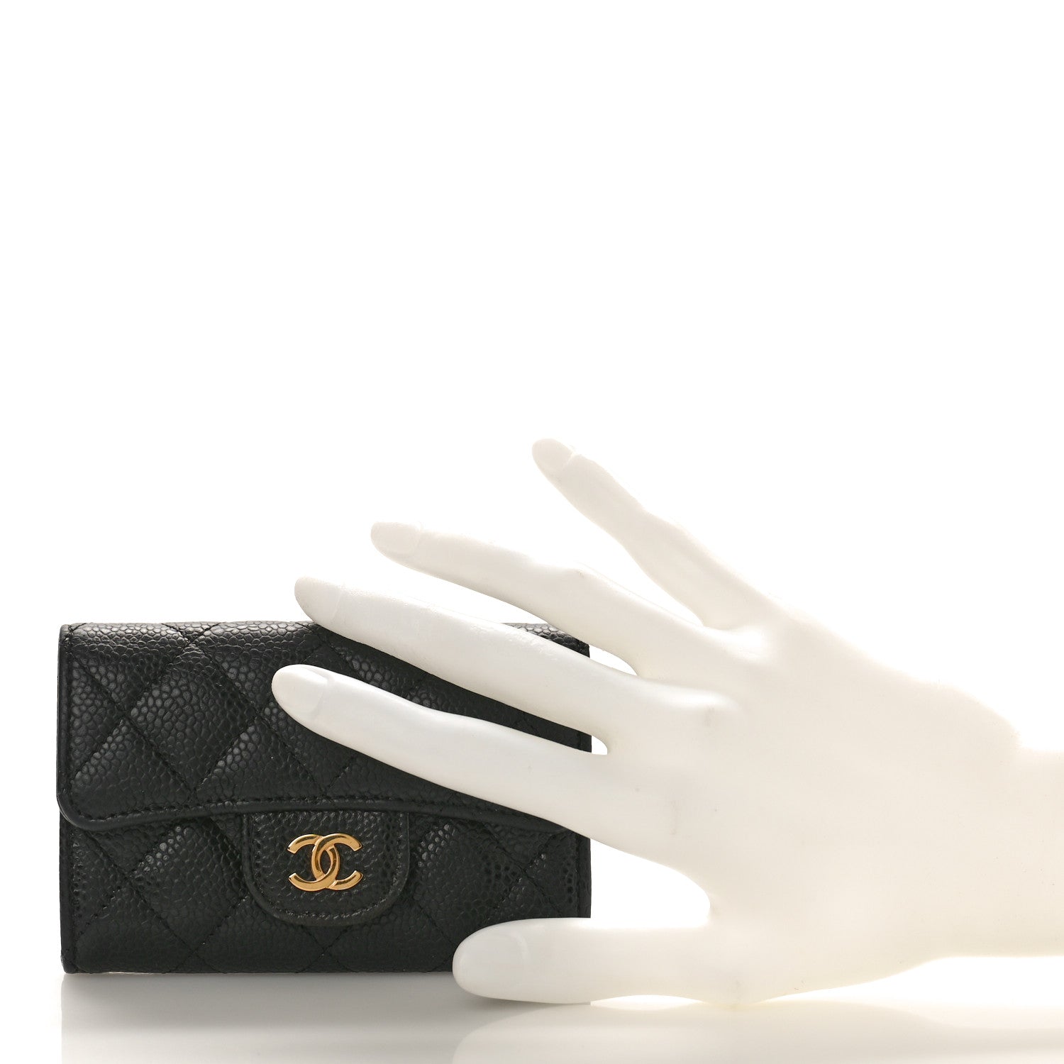 Chanel Caviar Quilted Flap Card Holder Black 2 of 10