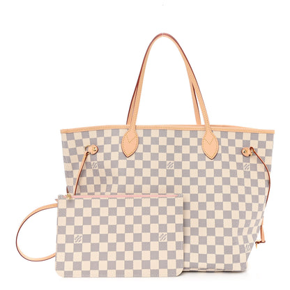Louis Vuitton Damier Azur Neo Neverfull MM Rose Ballerine 1 of 10