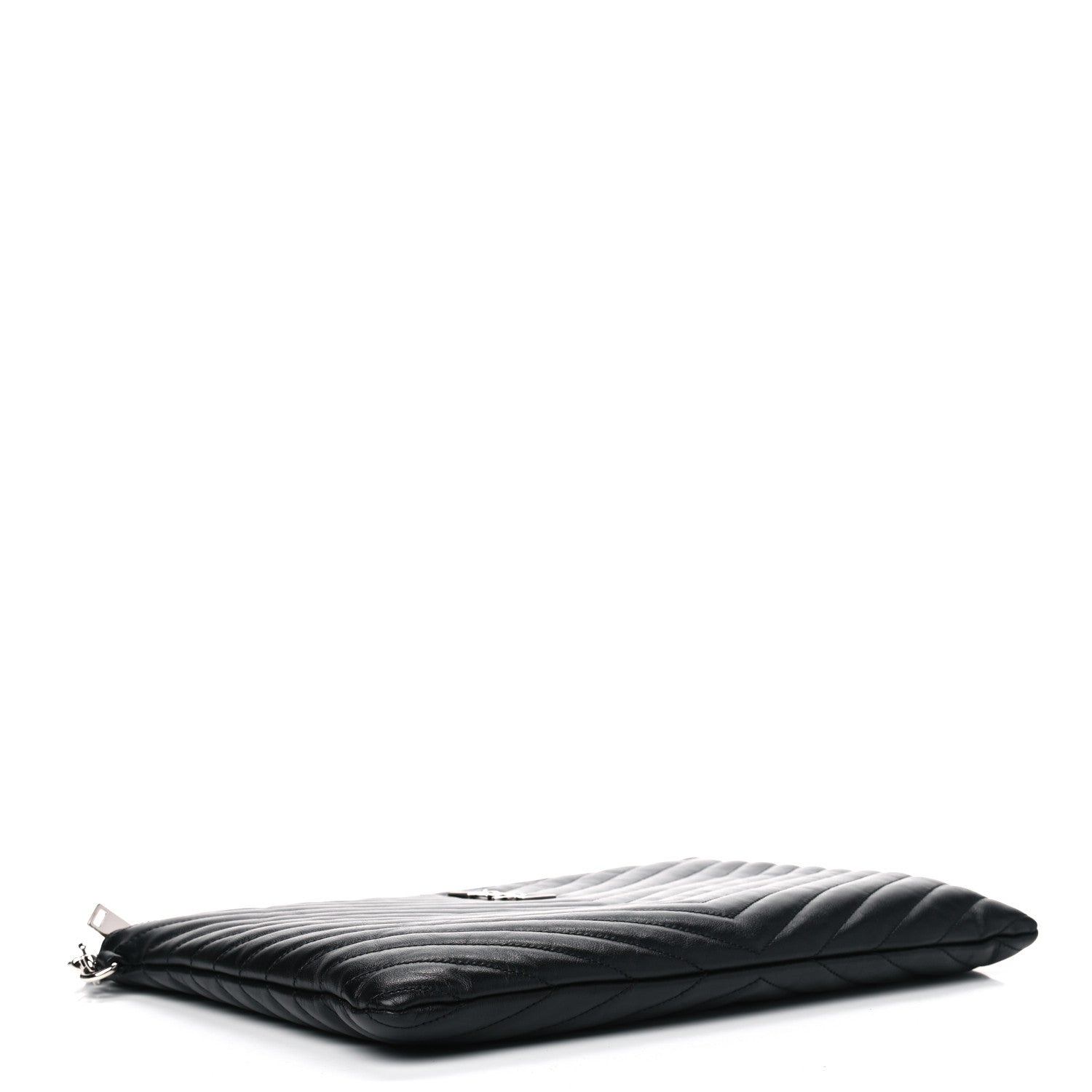 Saint Laurent Calfskin Matelasse Monogram Cassandre Tablet Pouch Black 3 of 4
