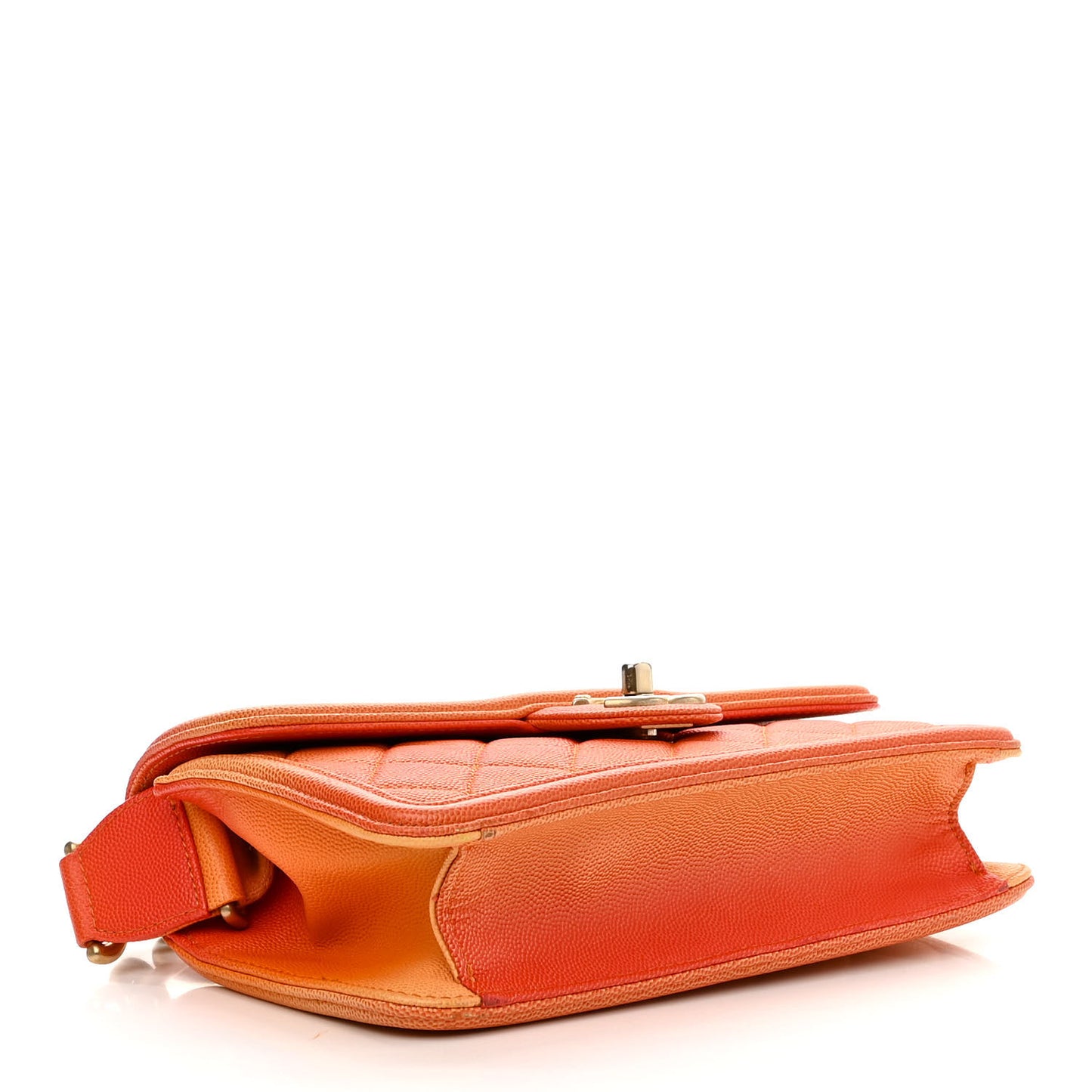 Caviar Quilted Small Sunset On The Sea Flap Orange