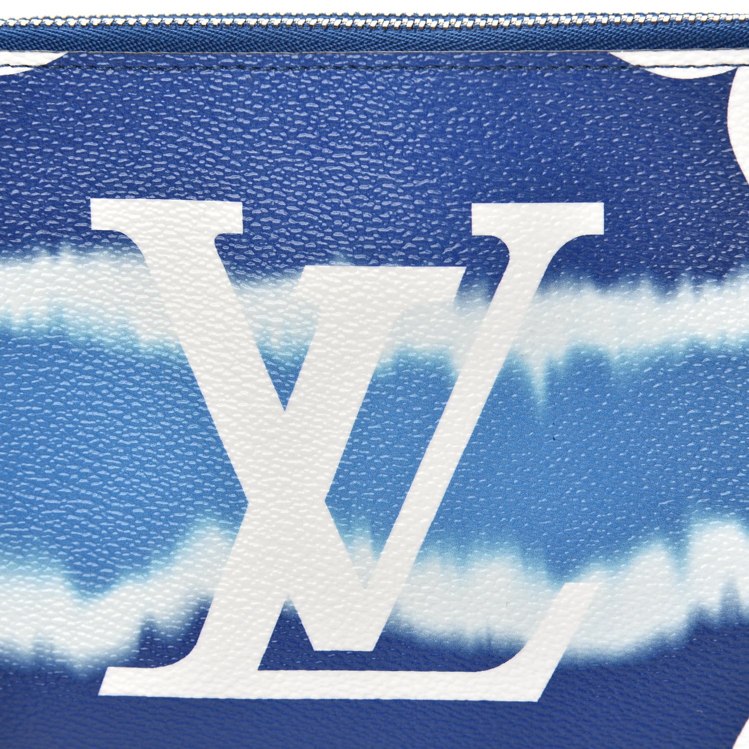 Louis Vuitton Monogram Giant Escale Double Zip Pochette Blue 9 of 12