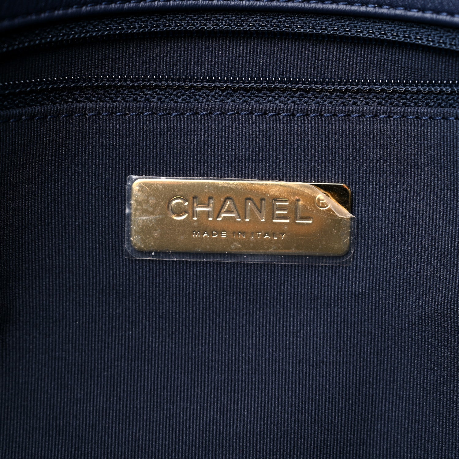 Chanel Denim Quilted Chanel 19 East West Shopping Bag Blue 6 of 10