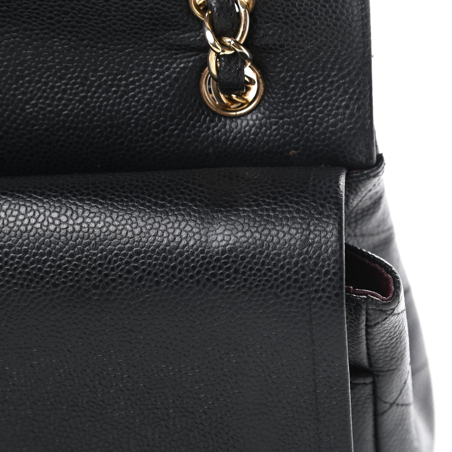 Caviar Quilted Maxi Double Flap Black
