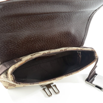 Gucci Monogram Waist Pouch Bag Dark Brown 5 of 7